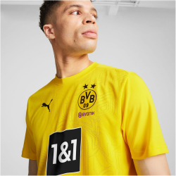 PUMA BVB Borussia Dortmund Trainingsshirt mit Sponsor Herren 01 - faster yellow/puma black S