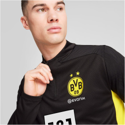 PUMA BVB Borussia Dortmund 1/4-Zip Trainings-Top mit Sponsor Herren 02 - PUMA black/faster yellow S