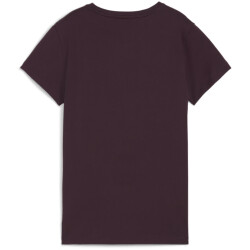 PUMA Ess+ Metallic Logo T-Shirt Damen 46 - midnight plum XL