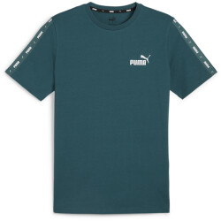 PUMA Ess+ Metallic Tape T-Shirt Herren 08 - cold green S