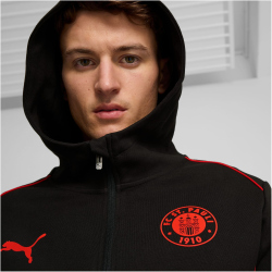 PUMA FC St. Pauli Casuals Kapuzenjacke Herren 07 - PUMA black/PUMA red XL
