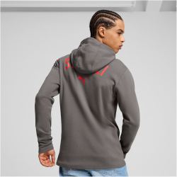 PUMA FC St. Pauli Casuals Kapuzenjacke Herren 06 - flat medium gray/puma red S