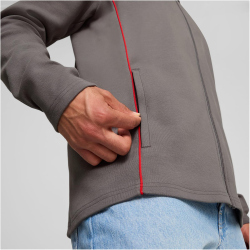 PUMA FC St. Pauli Casuals Kapuzenjacke Herren 06 - flat medium gray/puma red S