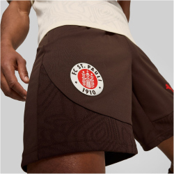 PUMA FC St. Pauli Trainingsshorts Herren 05 - dark chocolate/puma red L