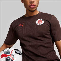 PUMA FC St. Pauli Trainingsshirt Herren 05 - dark chocolate/puma red M