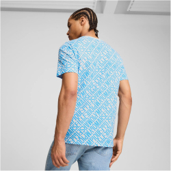 PUMA Olympique Marseille ftblCulture Print T-Shirt Herren 23 - bleu azur/ocean tropic S