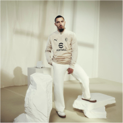 PUMA AC Mailand 1/4-Zip Aufw&auml;rm-Top Herren 19 - putty/prairie tan S