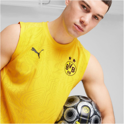 PUMA BVB Borussia Dortmund Pro &auml;rmelloses Trainingsshirt Herren 01 - faster yellow/puma black M