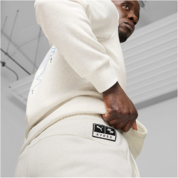 PUMA x HYROX Logo Fleece Jogginghose Herren 05 - PUMA white heather M