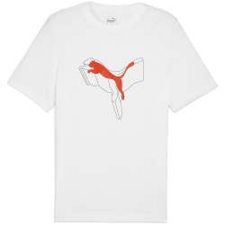 PUMA Essentials+ Logo Lab Cat T-Shirt Herren 02 - PUMA white XL