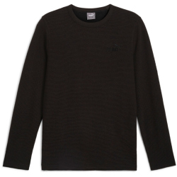 PUMA Essentials Elevated Waffle Langarmshirt Herren 01 - PUMA black M
