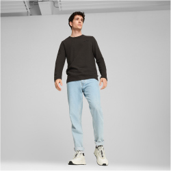 PUMA Essentials Elevated Waffle Langarmshirt Herren 01 - PUMA black XL