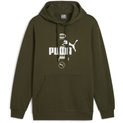 PUMA Power Graphic Fleece Hoodie Herren 70 - dark olive XL