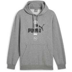 PUMA Power Graphic Fleece Hoodie Herren 03 - medium gray...