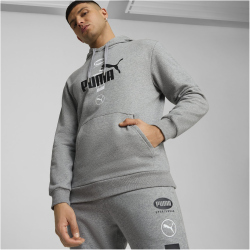 PUMA Power Graphic Fleece Hoodie Herren 03 - medium gray...