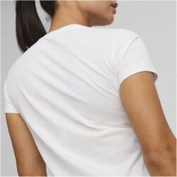 PUMA Essentials+ Script T-Shirt Damen 02 - PUMA white S