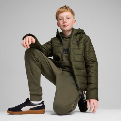 PUMA ESS Hooded Winterjacke Jungen 70 - dark olive 164
