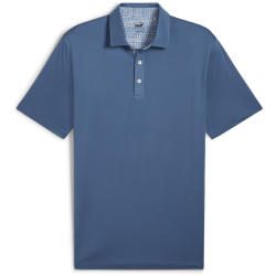 PUMA Fair Isle Trim Poloshirt Herren 02 - blue horizon XS