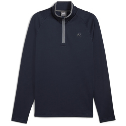 PUMA Waffle Fleece 1/4-Zip Golf-Top Herren 02 - deep navy S