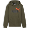 PUMA Ess+ Metallic 2 Col Big Logo Fleece-Hoodie Jungen 77 - dark olive 92