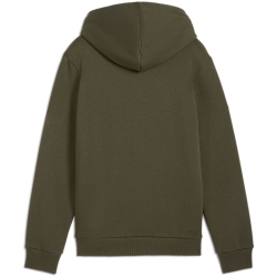 PUMA Ess+ Metallic 2 Col Big Logo Fleece-Hoodie Jungen 77 - dark olive 152