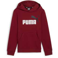 PUMA Ess+ Metallic 2 Col Big Logo Fleece-Hoodie Jungen 13 - intense red 152