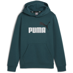 PUMA Ess+ Metallic 2 Col Big Logo Fleece-Hoodie Jungen 08 - cold green 152