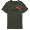 PUMA Ess+ Metallic 2 Col Logo T-Shirt Jungen 77 - dark olive 116