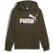 PUMA Essentials Big Logo Fleece-Hoodie Jungen 08 - dark olive 176