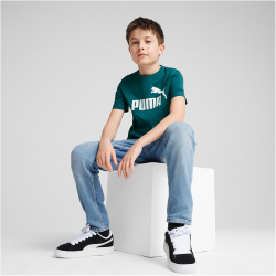 PUMA Essentials Logo T-Shirt Jungen 08 - cold green 176