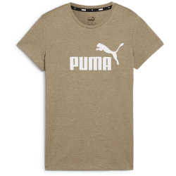 PUMA Essentials Logo Heather T-Shirt Damen 67 - oak...