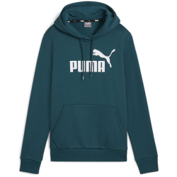 PUMA Essentials Logo Fleece Hoodie Damen 77 - cold green M