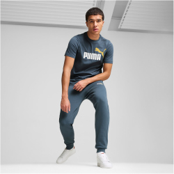 PUMA Ess+ Metallic 2 Col Logo Jogginghose Herren 26 - gray skies 3XL