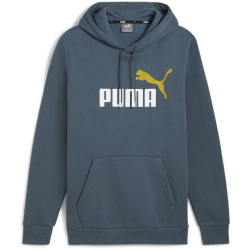 PUMA Ess+ Metallic 2 Col Big Logo Fleece-Hoodie Herren 18 - gray skies XL
