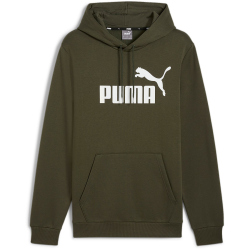 PUMA Essentials Big Logo Fleece-Hoodie Herren 08 - dark olive XXL