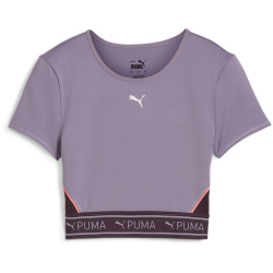 PUMA Strong Cropped Trainingsshirt Damen 30 - pale plum XS