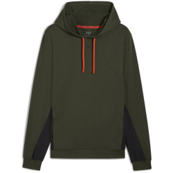 PUMA Cloudspun Hoodie Herren 80 - dark olive/puma black L