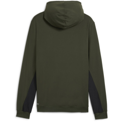 PUMA Cloudspun Hoodie Herren 80 - dark olive/puma black L