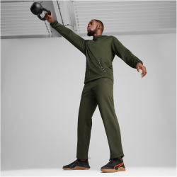 PUMA Fit Taped PWRFleece Lite Hoodie Herren 80 - dark olive XL