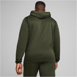 PUMA Fit Taped PWRFleece Lite Hoodie Herren 80 - dark olive XL
