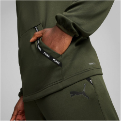 PUMA Fit Taped PWRFleece Lite Hoodie Herren 80 - dark olive XL