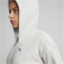 PUMA Train Favorite Fleece Kapuzenjacke Damen 04 - light gray heather XS