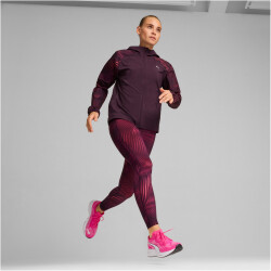 PUMA Run Favorite Print Woven Laufjacke Damen 44 - midnight plum/aop XS