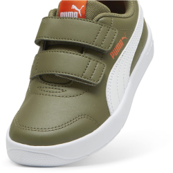 PUMA Courtflex V3 Sneaker mit Klettverschluss Kinder 06 - PUMA olive/PUMA white 29