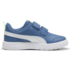PUMA Courtflex V3 Sneaker mit Klettverschluss Kinder 05 - blue horizon/puma white 30