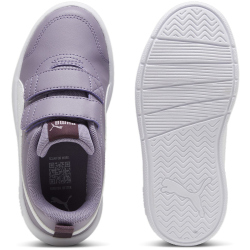PUMA Courtflex V3 Sneaker mit Klettverschluss Kinder 04 - pale plum/puma white 30