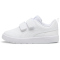 PUMA Courtflex V3 Sneaker mit Klettverschluss Kinder 02 - PUMA white/PUMA white/silver mist 28