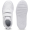 PUMA Courtflex V3 Sneaker mit Klettverschluss Kinder 02 - PUMA white/PUMA white/silver mist 28