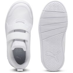 PUMA Courtflex V3 Sneaker mit Klettverschluss Kinder 02 - PUMA white/PUMA white/silver mist 29