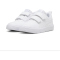 PUMA Courtflex V3 Sneaker mit Klettverschluss Kinder 02 - PUMA white/PUMA white/silver mist 30